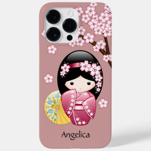 Vår Kokeshi Doll - Cute Japansk Geisha på Rosan