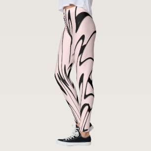 Var konst möter tankesvart och Rosa Leggings
