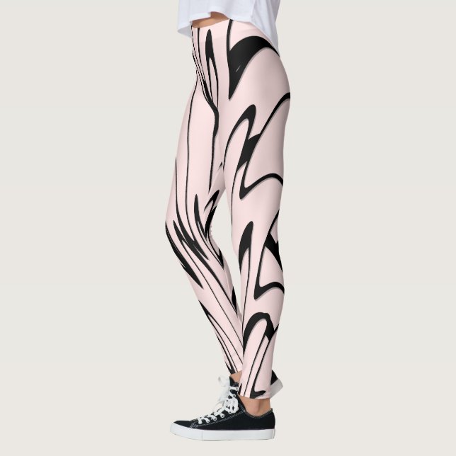 Var konst möter tankesvart och Rosa Leggings (Vänster)