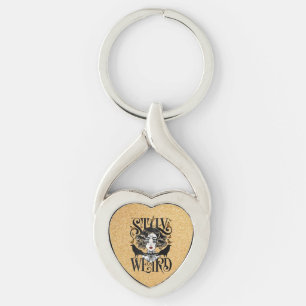 Var Konstig Twisted Heart Silverfärgad Nyckelring