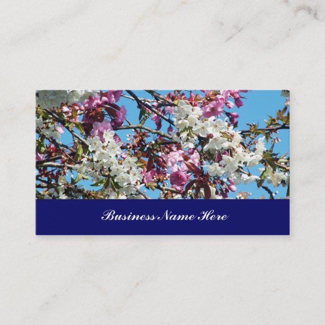vår körsbärsblomning visitkort (Framsida)