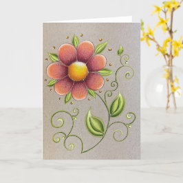 Vår-kort för blommor kort