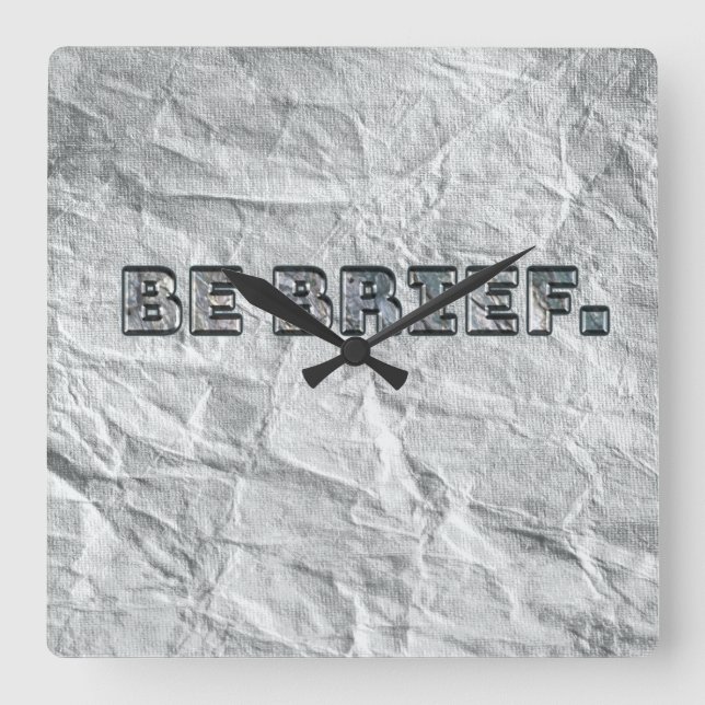 Var kort.   fyrkantig klocka (Framsida)