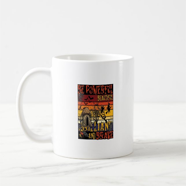 Var kraftfull vacker lysande Halloween svamp Kaffemugg (Vänster)