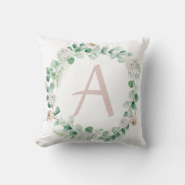 Vår krans med anpassadet brev kudde