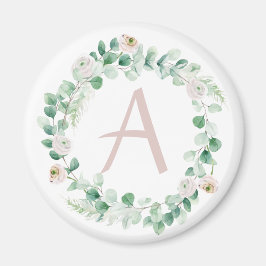 Vår krans med anpassadet brev magnet