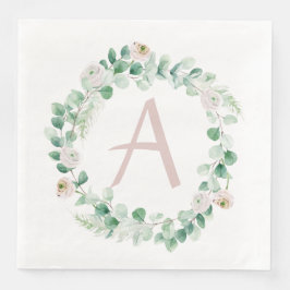 Vår krans med anpassadet brev pappersservett