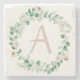 Vår krans med anpassadet brev stenunderlägg