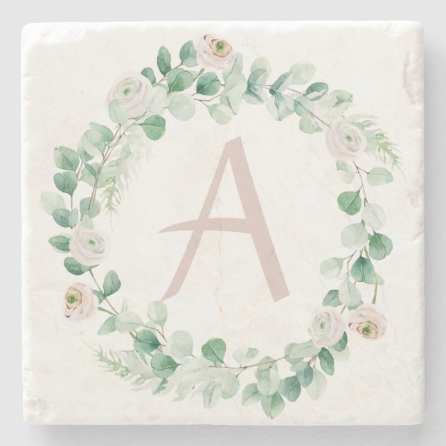 Vår krans med anpassadet brev stenunderlägg (Framsidan)