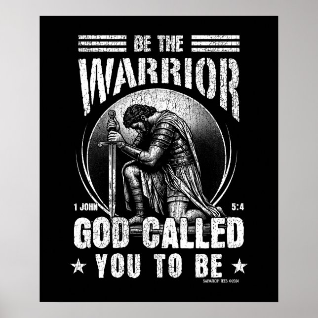 Var krigaren 1 Johannes 5:4 Poster (Framsidan)