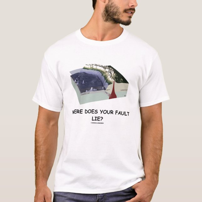 Var kritiserar du ljuger? (Geologihumor) T Shirt (Framsida)