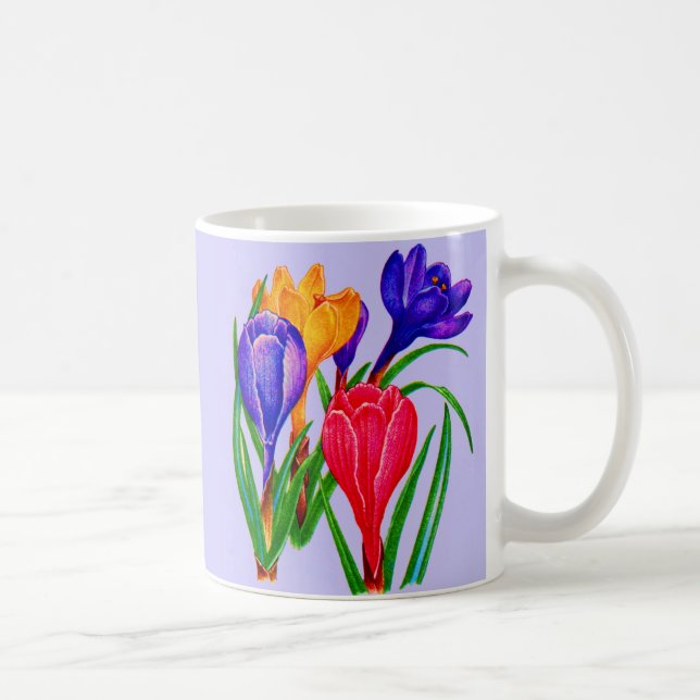vår krokblommor kaffemugg (Höger)