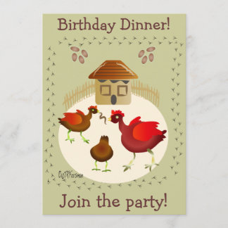 Vår kycklingkonst, vilket tillfälle som helst! inbjudningar