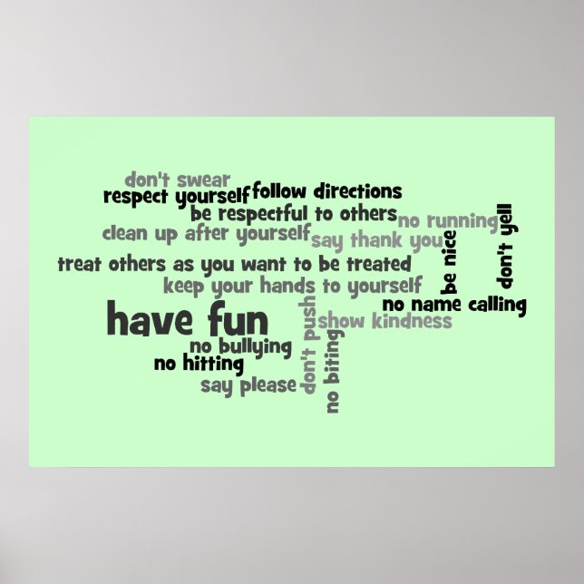 Vår kyrka Regler Poster (Framsidan)