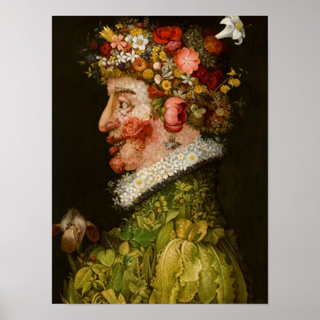 Vår, La Primavera av Giuseppe Arcimboldo Poster (Framsidan)