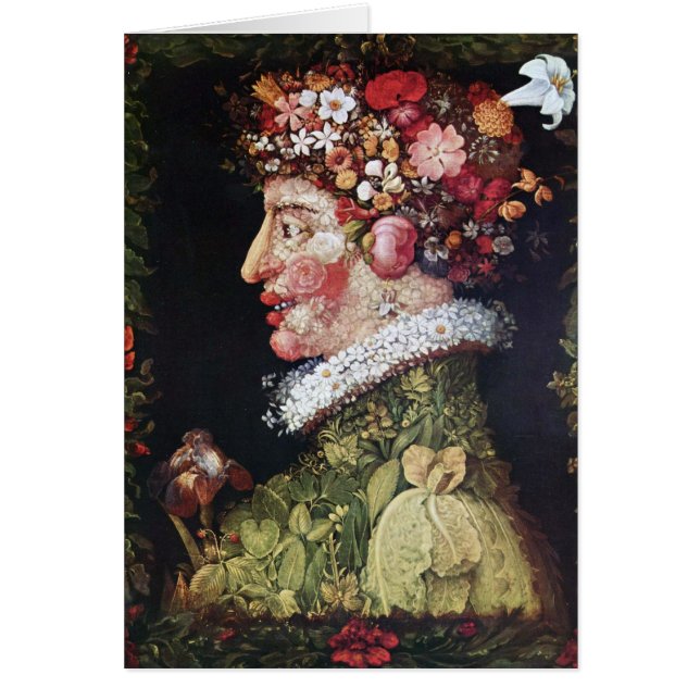 Vår (La Primavera) Giuseppe Arcimboldo Hälsningskort (Framsidan)