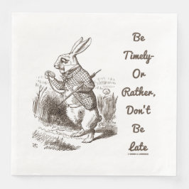 Var läglig - eller snarare, var inte sen vit kanin pappersservett