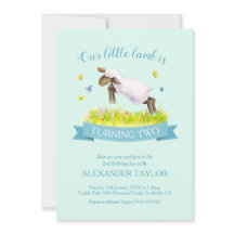 Vår lamm hoppar över söta 2-årsinbjudningar