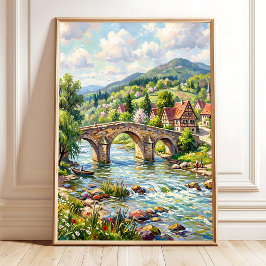 Vår Landskapsmotiv Canvas Väggkonst