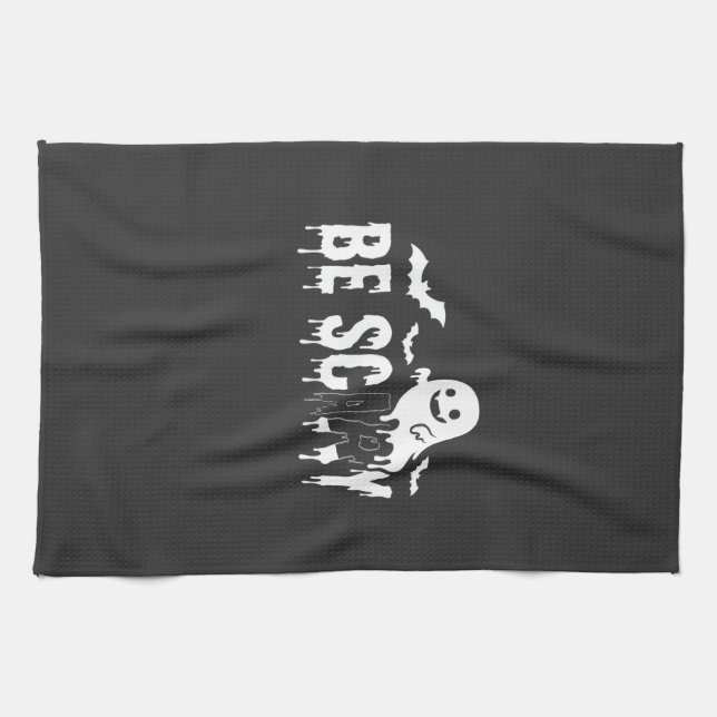 Var läskig Halloween Ghost Fladdermus Design_1 Kökshandduk (Horisontell)