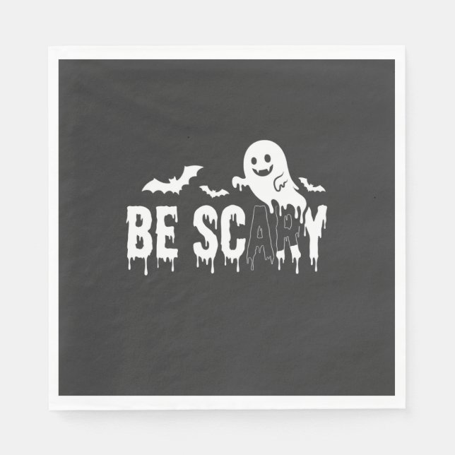 Var läskig Halloween Ghost Fladdermus Design_1 Pappersservett (Framsidan)