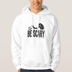 Var läskig Vintage Ghost Fladdermus Halloween Tröj Hoodie