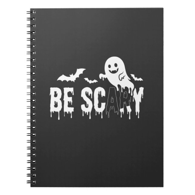 Var läsklig Halloween spökbatdesign_1 Anteckningsbok (Framsidan)