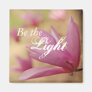 "Var lätta", inspirationell japansk tulip-blomma Magnet