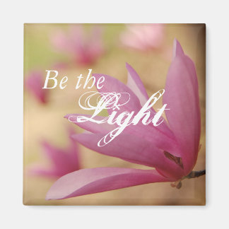 "Var lätta", inspirationell japansk tulip-blomma Magnet