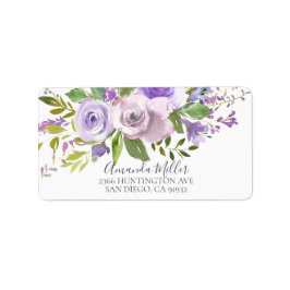 Vår Lavender Lila Return-adressetikett Adressetikett