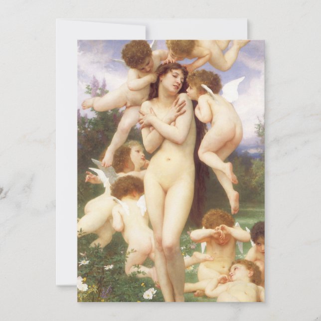 Vår (Le Printemps) återvändande av Bouguereau (Framsida)