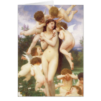 Vår (Le Printemps) återvändande av Bouguereau Hälsningskort