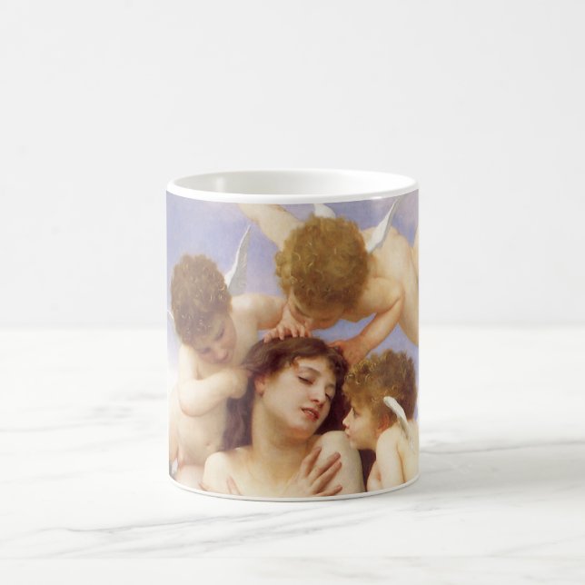Vår (Le Printemps) återvändande av Bouguereau Kaffemugg (Center)