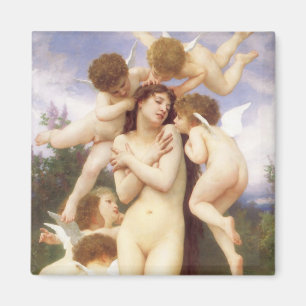 Vår (Le Printemps) återvändande av Bouguereau Magnet