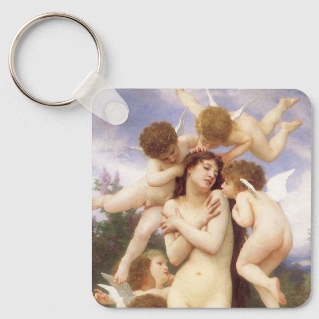 Vår (Le Printemps) återvändande av Bouguereau Nyckelring (Framsida)