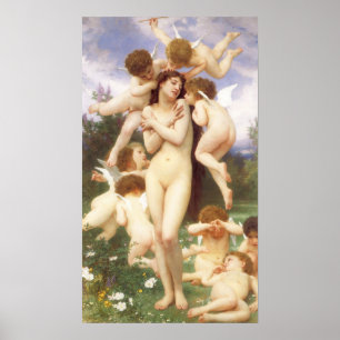 Vår (Le Printemps) återvändande av Bouguereau Poster