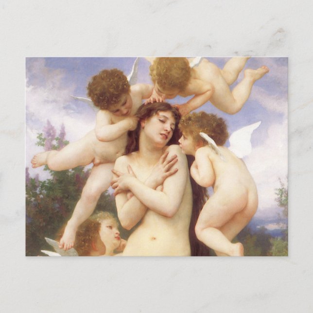 Vår (Le Printemps) återvändande av Bouguereau Vykort (Framsida)