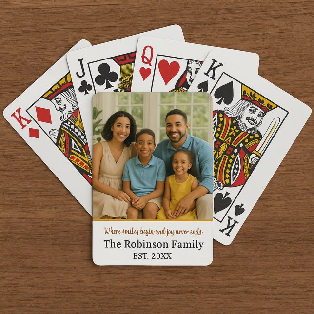 Var leenden börjar: Fotofamilj Casinokort (Skapare uppladdad)
