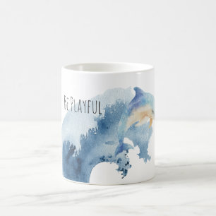 Var lekfull delfin kaffemugg
