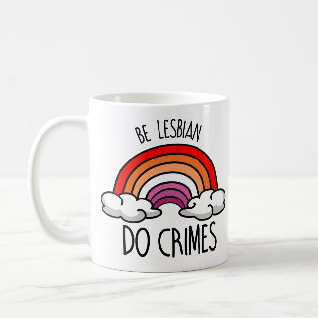 Var Lesbisk Gör Brott Kaffemugg (Vänster)