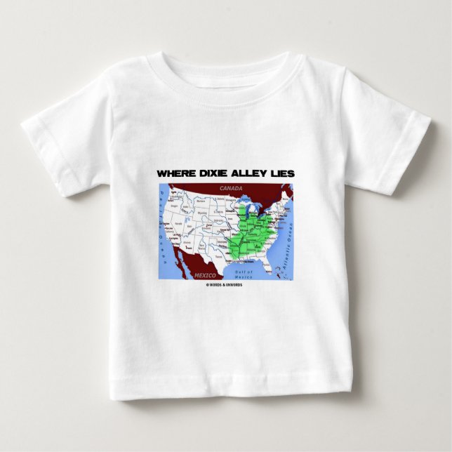 Var ligger Dixie gränd (den United States kartan) Tee (Framsida)