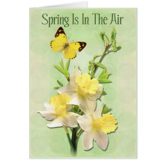Vår ligger i Luft Hälsningskort (Framsidan)