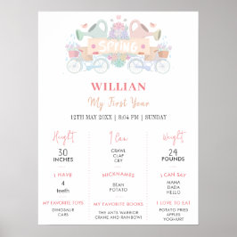 Vår Light Färg 1:a årsjubileet Poster