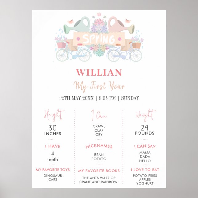 Vår Light Färg 1:a årsjubileet Poster (Framsidan)