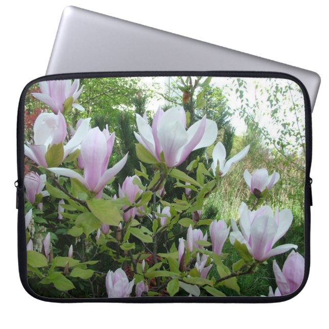vår light lila magnolia-blommor laptop fodral (Framsidan)