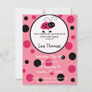 Vår lila ladybug... inbjudningar