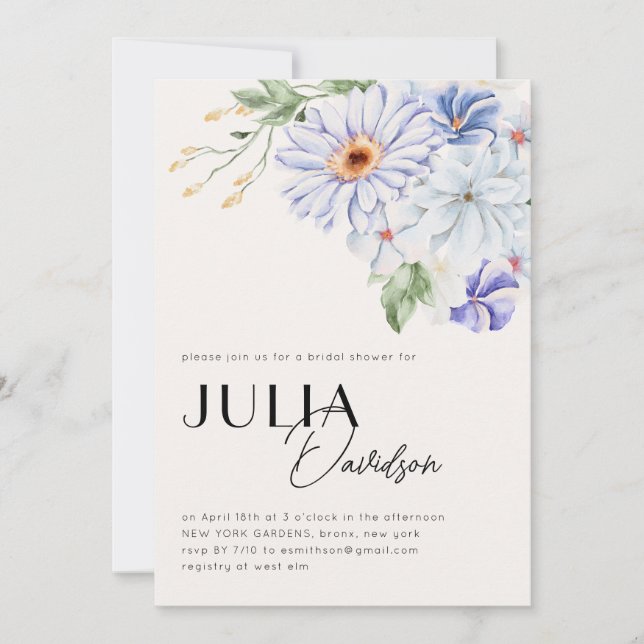 Vår Lila Lila blommor Garden Möhippa Inbjudningar (Framsida)