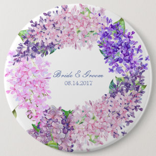 Vår Lilac Flower Blommar-Blommigt Bröllop Knapp