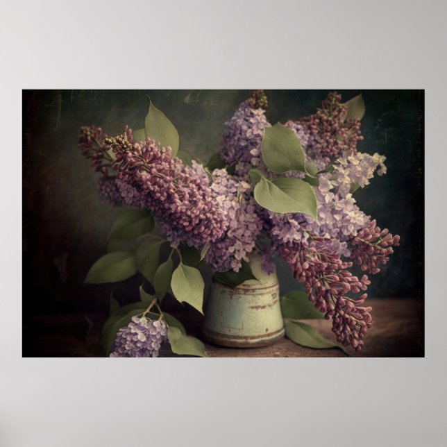 Vår Lilacs still Life Poster - nedladdningsbart (Framsidan)