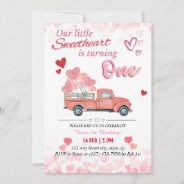 Vår lilla älskling är Turning One Inbjudningar